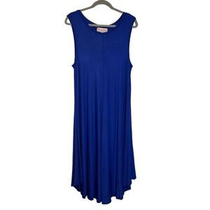 Philosophy Dresses for Women Royal Blue Cut & Sew Dress with High Low Swing Hem